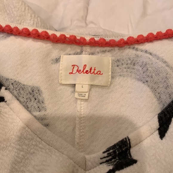 Anthropologie Deletta black and cream top - Picture 4 of 5